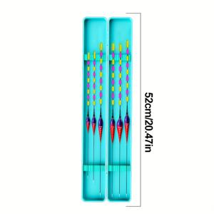 TEMU 박스 포함 6개 낚시 플로트 세트, 저녁낚시용 플로트, 수원 및 연못 다목적 사용, 해양 낚시용, 부력 안정화