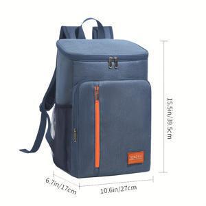 TEMU 2025년 새로운 옥스포드 천 단열 점심 가방, 두꺼운 옥스포드 천, 검은색 야외 얼음 팩, 피크닉 및 야외 모험 어깨 가방에 적합, 식품 접촉 없음, 학교로 돌아가기