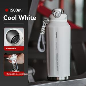 TEMU 316 스테인레스 스틸 보온 보냉 스포츠 물병 - 누출 방지, 뜨거운 및 차가운 음료에 사용할 수 있는, 차량 컵 홀더 디자인, 매트 핏, 야외 활동에 휴대할 수 있고 내구성이 뛰어난, 데이, 부활절, 여성의 날, 어머니의 날을 위한 축제 선물|트래블보틀