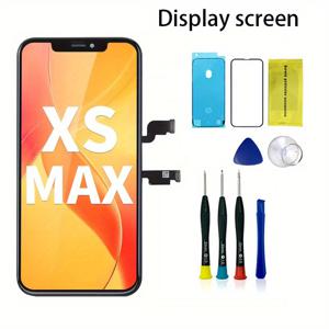 TEMU 아이폰 Xs Max 화면 교체용 모니터 (6.5인치 화면 크기, LCD 디스플레이 및 3D 터치스크린 디지털 컨버터, 수리 키트, 강화유리 보호필름 및 접착제 포함)