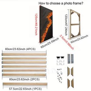 TEMU 직사각형 모양의 60X120Cm (24X48인치) 사진 액자 세트입니다. 광택 마감과 가벼운 디자인으로 특징이며, 세로로 보이도록 디스플레이하고 포스터 액자로 사용할 수 있습니다. 이 솔리드 우드 캔버스 프레임은 그림 걸기에 이상적입니다.