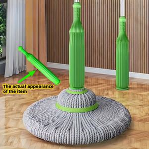 TEMU 1개 핸즈프리 자체 회전 스윙 모프 헤드 & 360° 스피닝, 세척 가능한 재사용 가능 마이크로화이버 패드 포함 - 타일, 목재, 비닐 바닥 청소용 내구성 있는 플라스틱/메탈 손잡이, 주방 및 욕실 청소 도구, 강력한 구조의 가정 필수품, 반려동물 소유자용