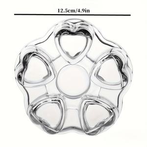 TEMU 1pc 유리 하트 모양 베이스 차워머 - 집, 호텔, 또는 레스토랑 사용을 위한 우아한 테이블 디자인, 차를 뜨겁게 유지하고 따뜻한 분위기를 추가, 차 라이트 홀더