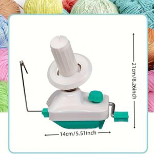 TEMU 수동 실 감기기 - 배터리 불필요, 휴대용 & 가벼운 중량, 중앙 감김 구멍 포함 - 크로셰, 뜨개질, 직조, 주얼리 제작용 - 모든 종류의 실 호환 가능 - 공예 정리 도구, 뜨개질 액세서리 및 용품, 디자인, 견고한 구조