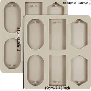 TEMU 1개/2개 캔들/비누 아로마 왁스 태블릿 몰드, , 타원형, 직사각형 실리콘 왁스 몰드, 아로마테라피 왁스 태블릿 제작, 비누 만들기 액세서리 및 기타 수제 창의적 제품, 비누 몰드