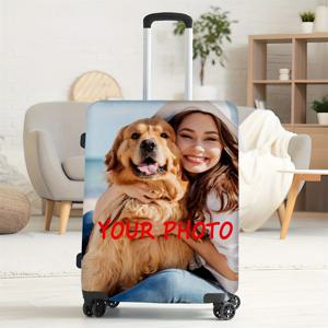 TEMU 사진과 텍스트를 특정하여 제작한 맞춤형 여행 가방 커버. 디자인을 맞춤 제작한 여행 가방 보호대. 세탁 가능하며 피크닉, 여행, 휴가에 적합합니다. 남성, 여성, 부모, 가족, 친구 및 성인을 위한 훌륭한 선물입니다.