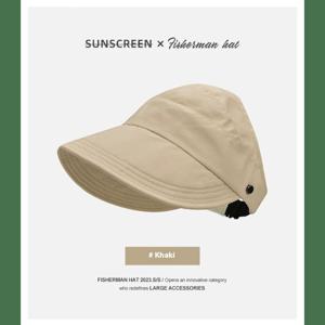 TEMU 1pc 가벼운, 조절 가능한 햇빛 모자 - 넓은 브림, 통기성이 좋은 폴리에스테르, 야외 활동, 하이킹, 사이클링 및 일상적인 사용을 위한 접이식 디자인 - 손 세탁을 권장합니다, 야외 장비 | 조절 가능한 머리 장식 | 가벼운 모자