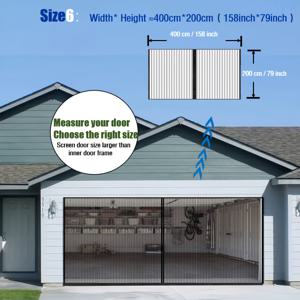 TEMU 대형 자석 모기장문, 초광범위 방충망 게이트, 햇빛 차단, 통풍, 프라이버시 보호, 자동 잠금, 쉬운 설치 - 차고, 파티오, 공구 창고, 온실, 다목적 디자인 홈 데코 커튼