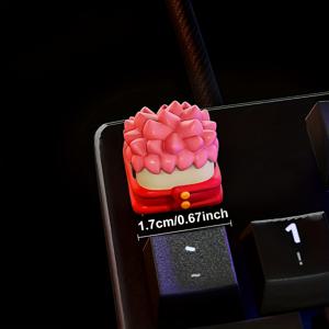 TEMU 애니메 키캡 - 파스텔 핑크, QWERTY 호환, 애니메 키보드 장식, 애니메 팬 & 타이피스트를 위한 선물, 컴퓨터 액세서리, 캐릭터 캡락, 내구성 있는 퀄리티 공예품