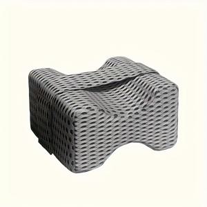 TEMU 임신부용 조절 가능한 측면 수면 베개 - 슬로우 리바운드 다리 베개와 무릎 보호대, 편안한 침대 지원을 위한 인간공학적 디자인, 회색, 무릎 베개, 임신 시 편안함, 통기성 있는 원단