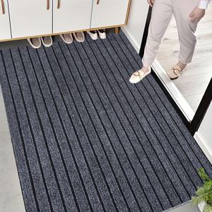 TEMU 무늬 발을 위한 개 문 매트 - 미끄럼 방지, 흡수성, 세탁 가능한 입구 매트, 고무 백킹, 빠른 건조, 실내/외부 사용을 위한 저프로파일 디자인, 애완동물 애호가 선물|줄무늬 패턴 매트|내구성 있는 도어매트, 애완동물 문 매트|발매트