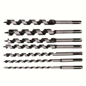 TEMU 7피스 SDS 목공 드릴 비트 세트 - 230mm 연장형 스파이럴 비트, 탄소강 소재 및 솔리드 코어 가이드 디자인