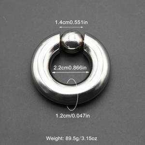 TEMU 1개 다용도 대형 게이지 316 스테인리스 스틸 캡티브 비드 링 원형 바벨 피어싱 세퓌미 노즈링 후프 귀걸이 남녀공용 PA BCR 링 이어 익스팬더 거대한 이어웨이트 바디 주얼리 12G 10G 8G 6G 4G 2G 0G 2-12mm|피어싱|링귀걸이