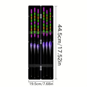 TEMU 6개의 낚시 플로트, 플로트 박스 포함 (배터리 미포함), 모든 수용에서 사용 가능한 플로트 세트, 깊은 물 베이스, 크루시안 카프, 카프에 사용 가능, 플로트의 꼬리는 물에 삽입되어 있으며, 빛은 낚시에 영향을 주지 않음, 플로트는 빠르게 넘어집니다