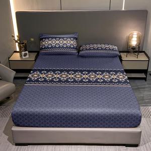 TEMU 유럽 스타일 럭셔리 피트 시트 세트 3pcs, 피트 시트 1개와 베개커버 2개 포함, 침구 미포함, 침실 및 게스트룸용, 세탁기 사용 가능, 침실 침구,게스트룸 필수품,럭셔리 침대 시트,스타일리시 침구,내구성 있는 시트,통기성 소재,베개 커버 세트,침대 시트 세트,호텔 용품,집들이 선물