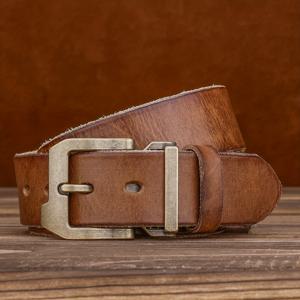 TEMU 남성 및 여성용 진정 가죽 벨트 | 빈티지 서부 스타일의 골든 톤 버클 | 옵션 | 튼튼하고 세련된 캐주얼 의상 | 데이, 축구 이벤트 및 마르티 그라스에 적합