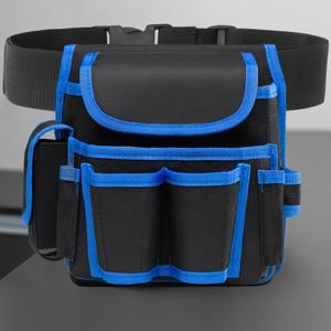 TEMU 1개 대용량 전기 기술자 허리 가방 | 남성용 두꺼운 내마모성 다기능 수리 도구 세트 (가정용품 유지 보수용, 패브릭)|힙색
