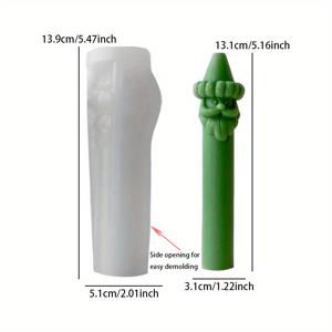 TEMU 실리콘 산타 필러 몰드, 캔들, 비누 및 레진 공예용 - 산타 모자와 수염이 있는 축제 크리스마스 디자인, DIY 휴일 장식, 크리스마스 장식에 완벽함