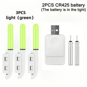 TEMU 6/12개 세트 내장형 배터리 낚싯대 팁 라이트, 충전식 미끼 표시기 + 3개 낚싯대 팁 라이트 + 2개 CR425 충전식 배터리 + 1개 듀얼 포트 USB 충전기