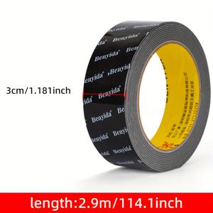 TEMU 2롤 헤비듀티 양면 테이프 - 초강력 접착, 잔여물 없음, 방수 및 내열성(최대 280°C/536°F), 고점도 강력 고정, 자동차, 벽, 가정, 사무실, 산업용 - 튼튼한 접착, 찢어짐 방지, 자동차, 건설, 공예 프로젝트, 홈 인테리어 도구에 이상적, 다목적 접착 롤, 신뢰할 수 있는 결합제, DIY 애호가를 위한 솔루션