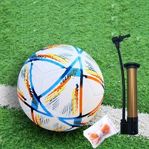 TEMU 4개 세트의 축구 키트: 사이즈 5 레드 PVC 공, 휴대용 공 펌프, 네델 어댑터 및 메쉬 보관 가방 - 기계 스티치, 내구성 있는 공, 훈련, 경기, 학교 및 클럽 사용을 위한 고성능 공, 축구 액세서리, 스포츠 장비, 생동감 있는 디자인, 고품질 재료, 스포츠 열정가