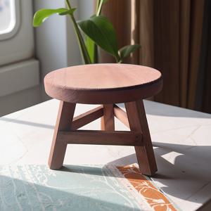 TEMU 튼튼한 다리 달린 모던 나무 식물 스탠드 - 실내/외 사용을 위한 소박한 농가 스타일 장식, 공간 절약형 원형 디자인 (다육이, 선인장, 화분 식물용), 식물 장식