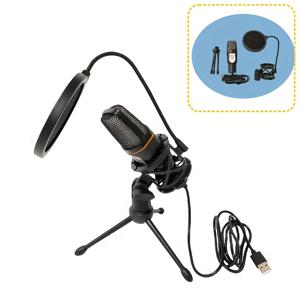 TEMU 게이밍 쿨 용량성 마이크, RGB 7색상, 대비력 있음. 게임/팟캐스트/컴퓨터 마이크/챗 마이크/스트리밍/녹음 등에 사용 가능. 유선 USB 플러그인 모델, 음성 인식 기능 포함. PC/노트북에 적합. 사운드 필터 네트 + 삼각대 스탠드 + 충격 흡수기가 함께 제공됩니다. 미래 기술을 위한 필수 선택, 크리스마스 선물로 최고의 선택