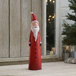 TEMU 1개 조각상 - 실내/실외 크리스마스 장식, 레드 & 블랙 트림, 전기 불필요, 내구성 있는 레진 제작 - 홈, 오피스, 선물용, 크리스마스, 새해, 겨울 장식품 - 벽난로, 테이블탑 장식, 시즌 오너먼트, 견고한 장식품, 가정 인테리어 소품