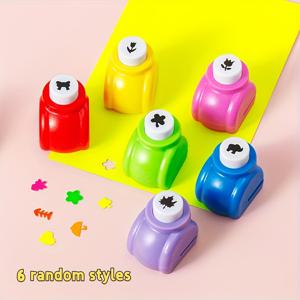 TEMU 6pcs 미니 엠보싱 펀칭 세트 - 휴대용 핸드 도구, DIY 스크랩북, 인사말 카드 및 일기장 장식에 적합