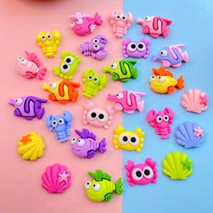 TEMU 12/24개 생동감 넘치는 해양 테마 레진 피규어 - 만화 조개, 게, 랍스터, 물고기 조각상, 스크랩북, DIY, 결혼식, 보석, 장식, 공예 및 액세서리용 - 크리스마스, 할로윈, 추수감사절, 해양 테마 장식에 완벽함