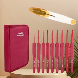 TEMU 초보자를 위한 2, 0, 0mm 크로셰 후크 풀 세트, 친근하고 편안한 디자인, 미끄럼 방지 설계, DIY 뜨개질 도구, 스카프, 모자, 가방, 슬리퍼, 크리스마스 선물, 핫딜