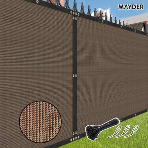 TEMU MAYDER 130GMS 정원 프라이버시 스크린, 발코니 프라이버시 펜스 커버, 두꺼운 프라이버시 펜스 스크린, 파티오, 아파트, 뒷마당, 수영장용, UV 차단 및 노화 방지, 커피 브라운, 1개