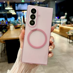 TEMU 새로운 제품 지원 자기 흡착 접이식 스크린 폰 케이스, 심플하고 세련된 디자인, 얇고 트렌디한 삼성 갤럭시 Z 폴드7 완벽 호환, 지속 가능한 휴대폰 보호 커버, 모바일 액세서리, 스타일리쉬 커버, 충격 방지 케이스, 내구성 있는 소재, 슬림 폰 프로텍터, 테크 애호가용, 패션 감각 구매자