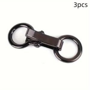 TEMU 3개 세트 분리형 금속 장식 버클, 코트·가방·신발·모자용 이중원형 벨트 버클, 패션 액세서리, 현대적인 하드웨어, 스타일리시한 버클, 내구성 있는 부품, 튼튼한 버클, DIY 공예가 및 수제작을 위한 다목적 바늘