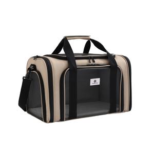 TEMU BEENLOVE 대형 및 넉넉한 애완동물 여행 캐리어 토트백 - 항공사 승인, 잠금 안전 지퍼, 접이식 패브릭 펫 백과 통기성 메쉬 & 인체공학적 손잡이, 강아지와 고양이를 위한 내구성과 편안함, 안전한 지퍼 클로저