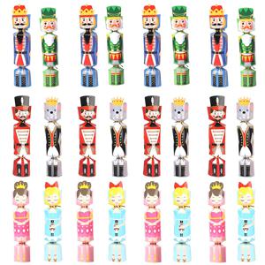 TEMU 24개입 크리스마스 선물 상자 - 탑햇 & 공주 캐릭터, 튼튼한 크라프트 종이 원통형 파티용 포장박스 (9.37x1.96인치) - 휴일 장식, 생일, 결혼식, 새해 선물포장용 멀티컬러 재활용 가능한 고급 패키지, 크리스마스 데코