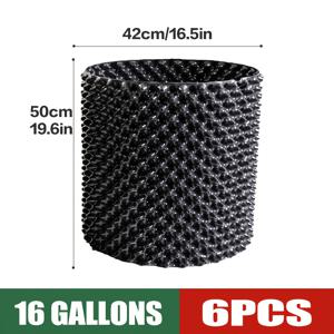 TEMU 뿌리 조절 기능의 야외용 플라스틱 식물 뿌리 보호대 - 나무, 묘목, 채소에 적합한 통기성 있는 화분 - 원예 및 조경용 배수구가 있는 고강도 원형 뿌리 차단 용기