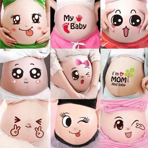 TEMU 1개 TEASPRING 임신 배 스티커 - 