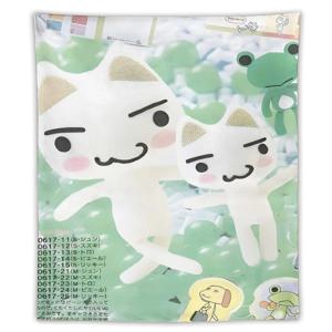 TEMU 이노우에 토로 귀여운 일본 애니메이션 고양이 태피스트리 벽 장식 - 세로형 파스텔 그린 & 화이트 미니멀 디자인, 거실/침실/사무실 인테리어 소품 - 배터리/전기 불필요