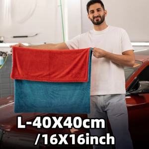 TEMU 초대형 이중색 자동차 건조 타월, XXL/XL/L 옵션, 무테 디자인 & 초고흡수성 - 정밀한 차량 세척용 링 마이크로화이버 천, 야외 차량 유지보수용 마이크로화이버 래그, 컴팩트 디자인, 고흡수성, 자동차 디테일링, 내구성 있는 원단, 자동차 디테일러