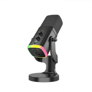 TEMU XLR/USB 마이크, 게이밍 팟캐스트에 적합, 모바일폰 및 PC/컴퓨터와 호환, e스포츠 스트리밍, RGB 조명, 음소거 버튼, 마이크 게인, 헤드폰 잭, 데스크탑 스탠드, 유튜브 노래방 등에 적합.|블루투스마이크