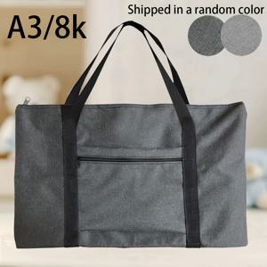 TEMU 4K A2 & 8K A3 아트워크 보관 파일 가방, 듀얼 지퍼 및 핸들 포함, 포스터 캐리 케이스, 드로잉 용품용 스케치북 홀더 | 개학 준비에 적합 | 교사 필수품, 캔버스 소재, 내구성 있는 캔버스 백, 디자인, 견고한 구조, 예술 학생을 위한 아트 , 학교 준비 필수품