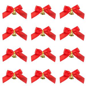 TEMU 30개 빨간색 크리스마스 벨이 달린 보우, 미니 선물포장용 리본 - DIY 화환·홈데코레이션·공예품·파티 소품