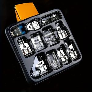 TEMU 11피스 세트, 가정용 다기능 재봉틀 사용자를 위한 프레서 풋과 액세서리, Mason 재봉틀 부품, 산업용 재봉틀, 패브릭 바느질에 적합한, 내구성 있는 프레서 풋, 신뢰할 수 있는 재봉 частица들, 튼튼한 제작, 홈 수선사와 취미로 즐기는 재봉을 원하는 분들에게 추천