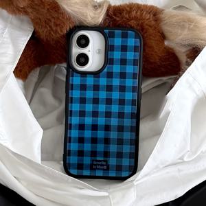 TEMU 격자무늬 폰 케이스 - iPhone 17 Air 16 15 14 13 11 12 Pro Max 16 15 14 Plus 호환, 학문적 스타일 레트로 선물용 보호 커버, 귀여운 스마트폰 케이스, 휴대폰 보호, 미니멀 디자인, 학문적 미학, IMD 프린팅, 내구성 있는 커버, 스타일리시한 케이스, 트렌디한 모바일 액세서리, 패션 애호가, 아이폰 사용자