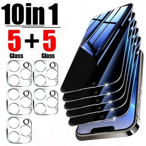 TEMU 10in1 (프라이버시 보호 강화유리 풀커버 안티프라이버시 글라스 5장) + (HD 풀커버 카메라 렌즈 필름 5장) 아이폰 11 12 13 17 프로 맥스 플러스 16e 17 에어용, 안티피프 필름,매끄러운 표면,내구성 강한 소재,스크래치 방지,폰 보호 케이스,프라이버시 필터,프라이버시를 중시하는 구매자들,아이폰 사용자