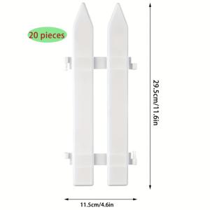 TEMU 10/20개 크리스마스 트리 펜스 (화이트) - 미니어처 하우스 펜스, 화분 펜스. 웨딩, 페어리 가든 펜스, 펫 펜스, 파티 장식, 할로윈, 추수감사절, 크리스마스, 크리스마스 트리 및 파티 장식용|화분