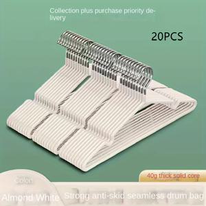 TEMU 20개 미끄럼 방지 옷걸이, 흔적 없는 공간 절약형 옷걸이 세트, 옷장 정리 필수품, 옷장 보관 솔루션, 홈 정리, 크리스마스 선물 아이디어, 스톡킹 스터퍼, 홈 필수품, 옷걸이, 옷장 정리, 세련된 옷걸이 디자인, 내구성 있는 옷걸이 소재, 드럼 액세서리, 드럼 가방, 옷걸이, 옷장에 옷걸이