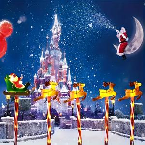 TEMU 1세트, 태양광 슬레드 및 순록 크리스마스 잔디 스테이크 장식 키트, , 눈사람, 그리고 순록 포함 - 야외 휴일 조명, 마당 발코니 잔디 축제 장식, 크리스마 야외 장식, 크리스마 장식 야외, 크리스마 조명 야외, 크리스마 조명 포스트, 할로윈 장식, 크리스마 조명, 크리스마 야외 장식, 크리스마 홈 데코