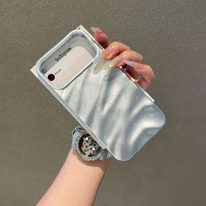 TEMU 아이폰 17 프로 맥스, 16 플러스, 15, 14, 13, 12 모델용 슬림하고 우아한 광택 전기도금 폰 커버 - 보호 기능 제공, 보바 스마트폰 케이스, 핸디 커버, 케이스